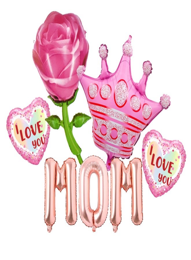 Atpata Funky Queen Mom Foil Balloons for Mom's Birthday/Mother's Day Decoration - Image 1
